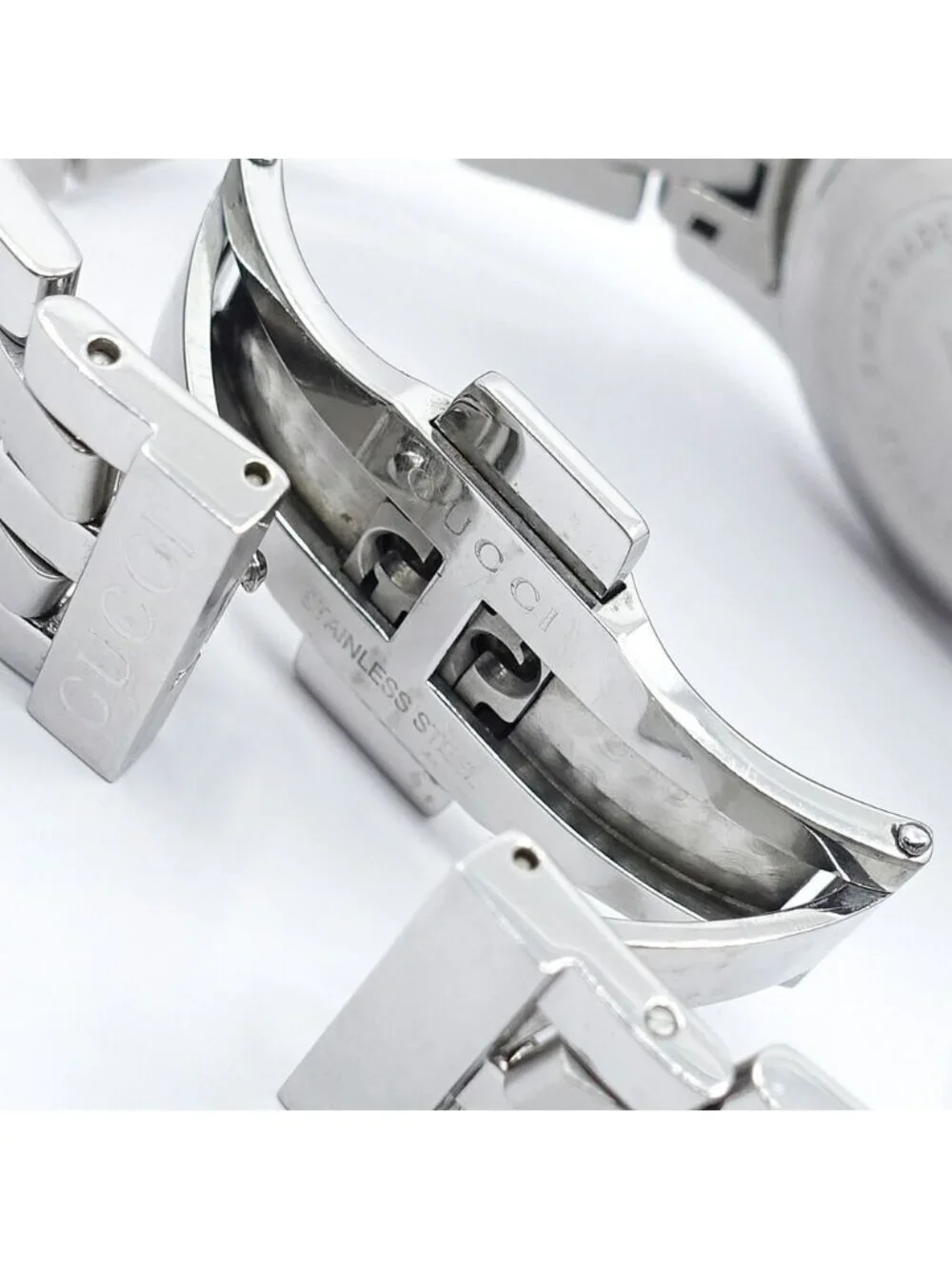 Gucci Watch Sherry Line Gray Dial 35 Quartz SS Stainless Steel